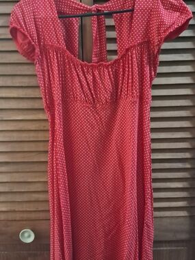 Taylor Swift Red Dress with White Polka Dots